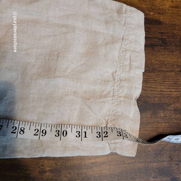 Tommy Bahama Linen Cargo Pants L Relaxed Straight Stone Beige Coastal - Picture 9 of 10